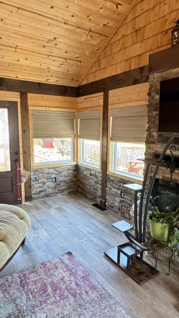 Custom Cordless Roman Woven Select Shades project completed in Hiram, GA.