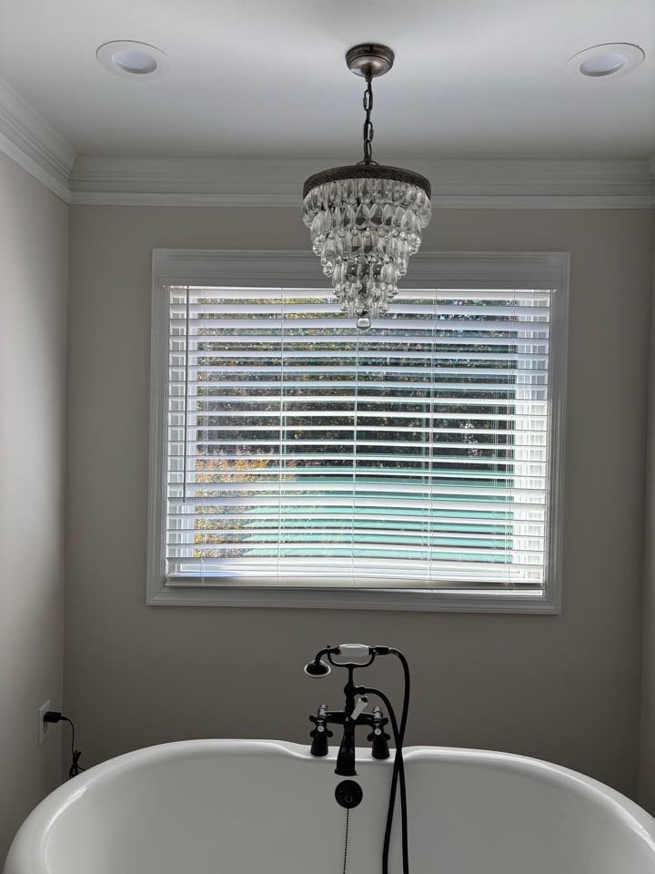 Custom 2 1/2" Cordless Fauxwood Blinds project completed in  Carrollton, GA.