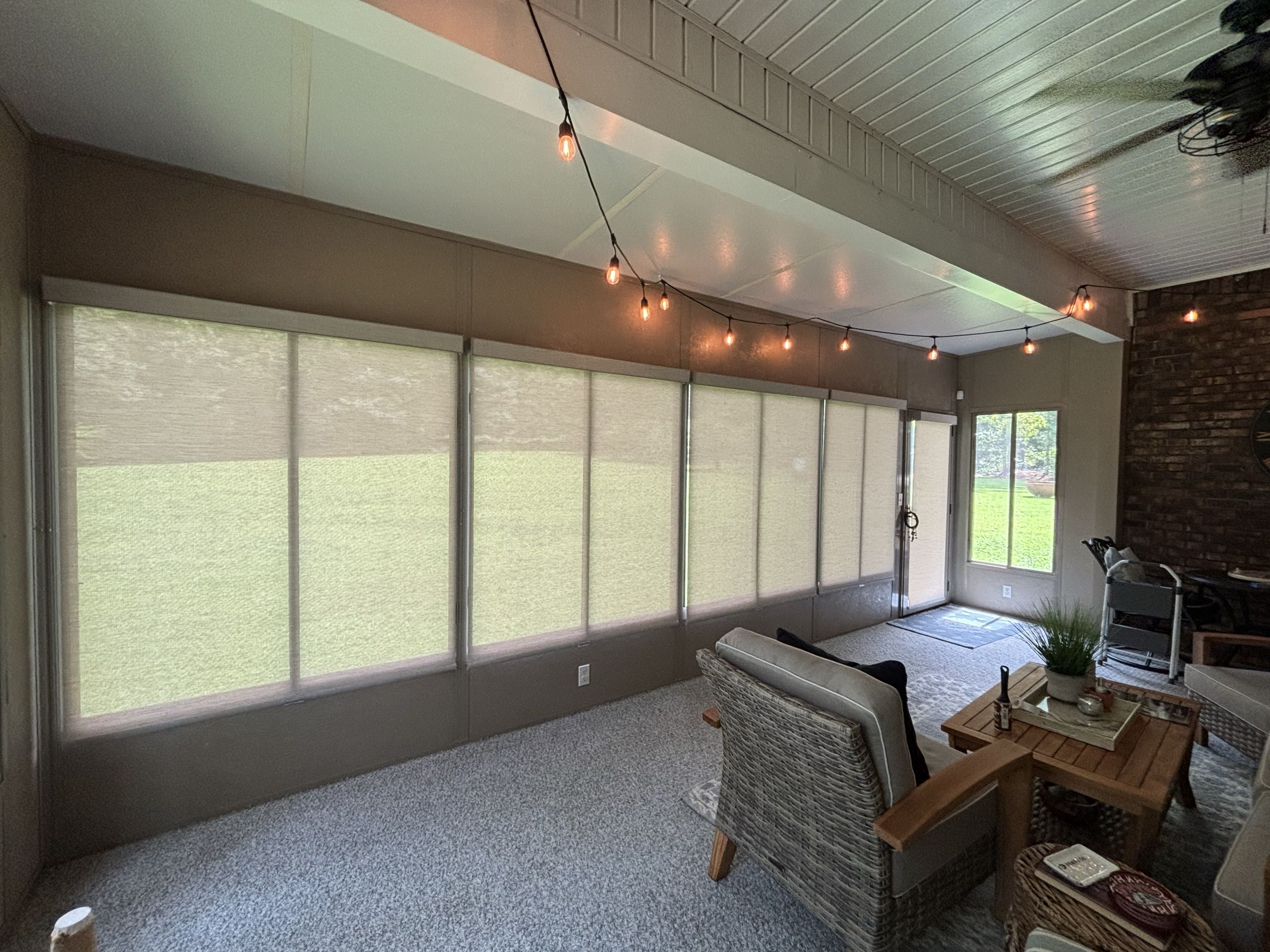 Custom Cordless Roller Shades project completed in Temple, GA.
