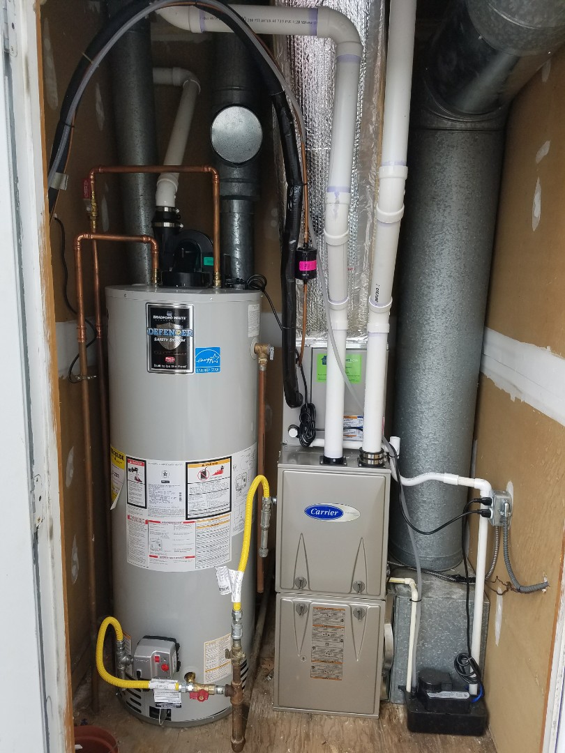 Just finished a new install carrier energy star heating and cooling system in London Court in Egg Harbor Township. Energy star Bradford White Water Heater. The homeowner the South Jersey Gas financing and the state and South Jersey Gas rebate.