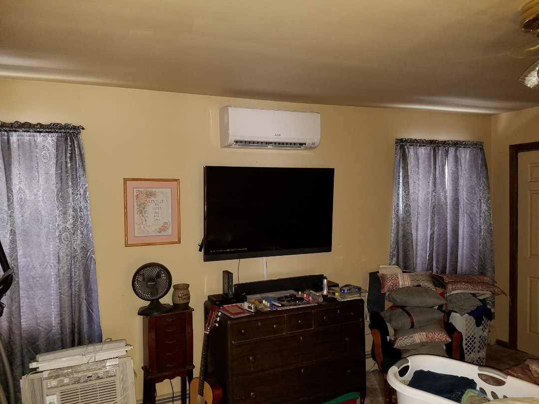 Just finished installing a five-panel Mitsubishi ductless heating and cooling system. The homeowner is very excited with their new install and are happy to be getting out of the constant humidity of the summer. Comfort Now By Bob McAllister 