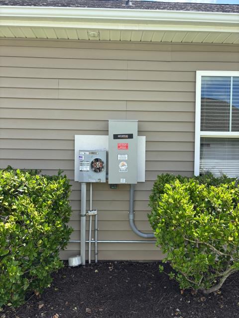 22 kw Generac generator installed with 200 amp automatic transfer switch 
