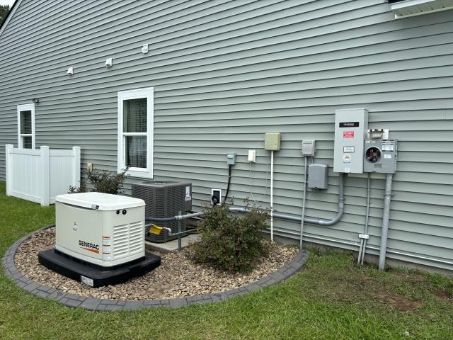 24 kw Generac generator installed with 200 amp automatic transfer switch 