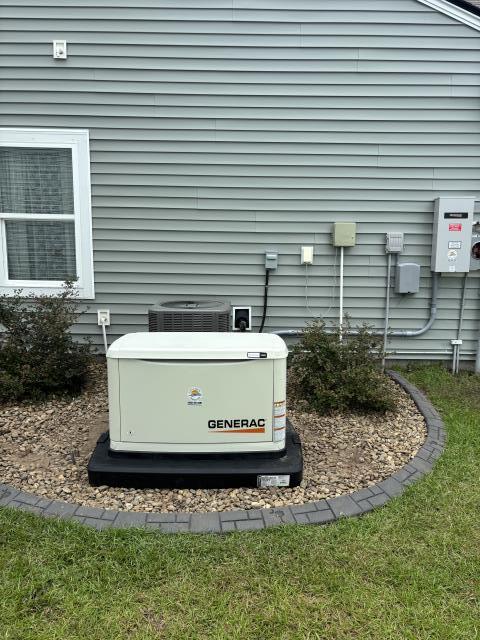 24 kw Generac generator installed with 200 amp automatic transfer switch 