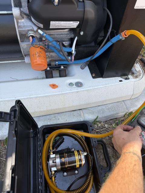 We performed a comprehensive annual maintenance check on a 24 KW Generac generator, ensuring optimal performance and reliability. This included oil changes, filter replacements, and thorough inspections for this homeowner in Ocean Isle Beach, NC 28469