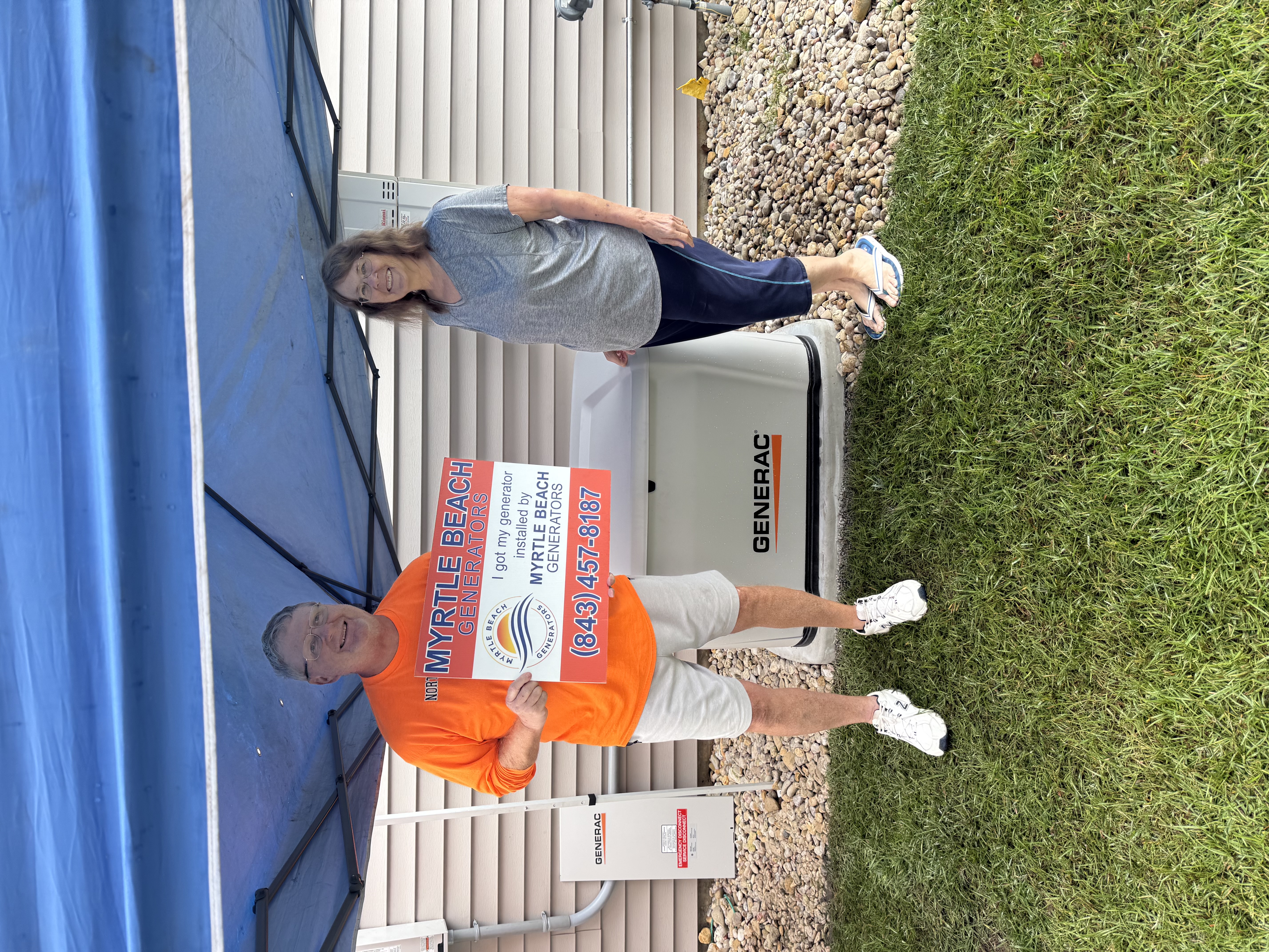 Today, Myrtle Beach Generators successfully installed a 22KW Generac NextGen Whole Home Generator for a family. The installation began with a thorough assessment of the home's electrical system to ensure compatibility and optimal performance. We then proceeded to install the generator, connecting it to the home's main electrical panel. Throughout the process, we ensured all safety protocols were followed, and the system was tested to confirm it would seamlessly power the entire home during outages. The family now enjoys peace of mind knowing their home is protected.