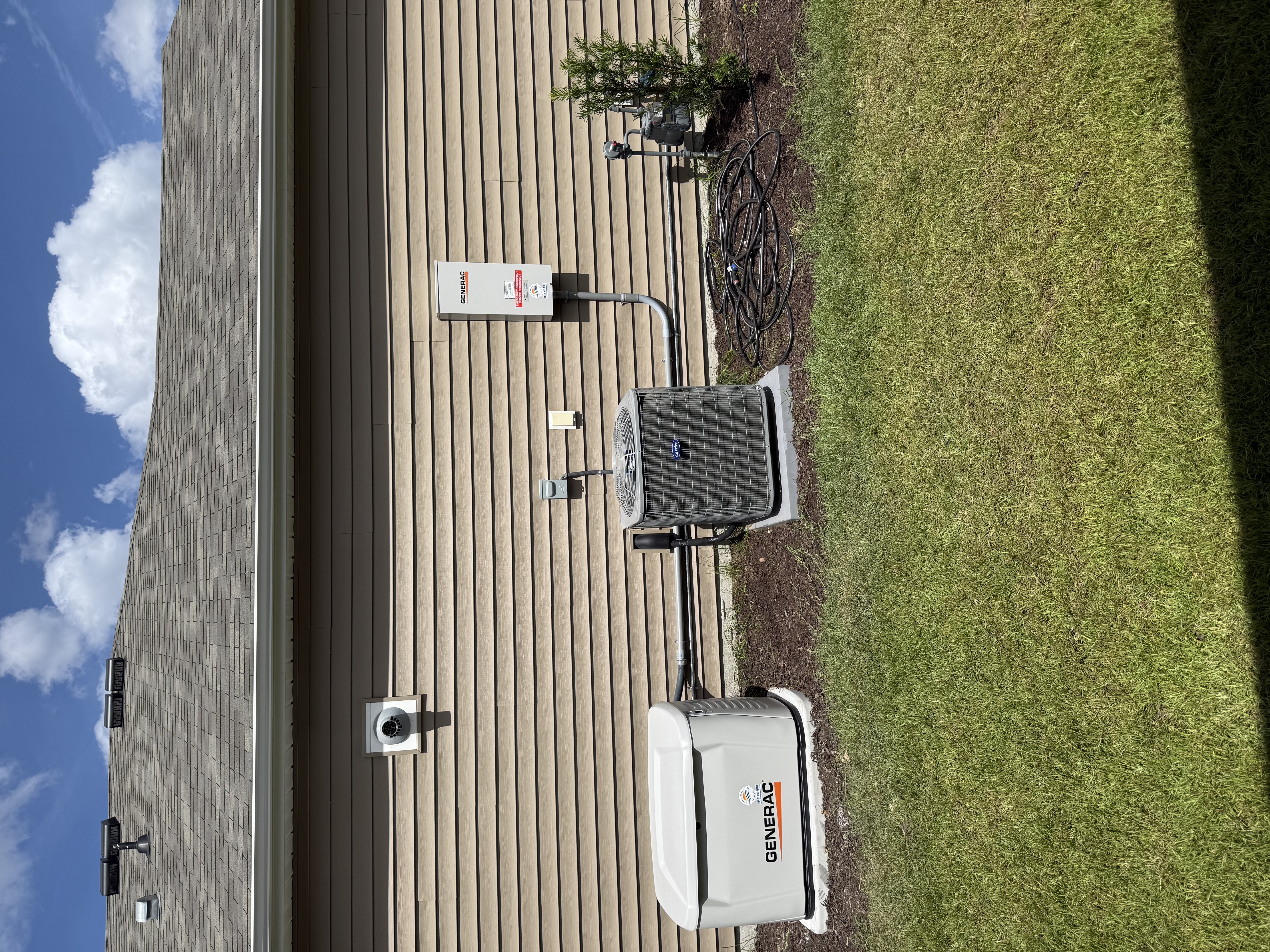 Myrtle Beach Generators recently completed the installation of a 26KW Generac NextGen Whole Home Generator, ensuring reliable backup power. The installation included a 200 Amp Automatic Transfer Switch, which seamlessly shifts power from the main grid to the generator during outages. This high-capacity generator is designed to handle significant electrical loads, providing peace of mind. The process involved precise wiring and thorough testing to confirm optimal performance. Our team ensured all components were securely installed and functioning correctly, guaranteeing the system's efficiency and safety.
