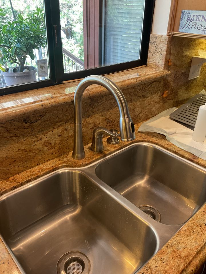 Kitchen faucet install 