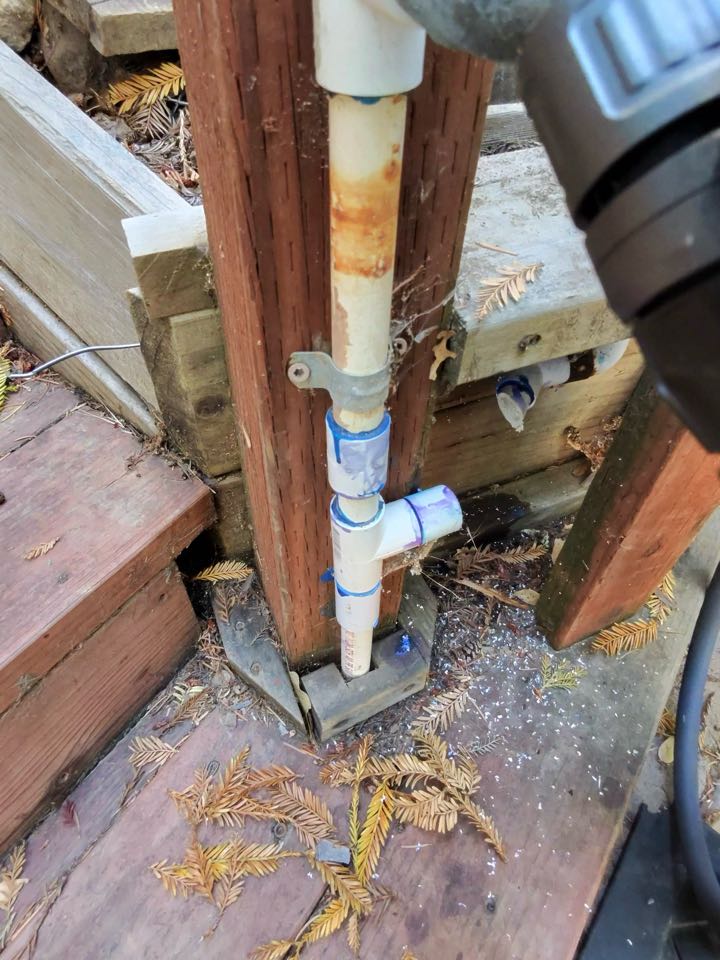 Waterline reroute and capping off irrigation 