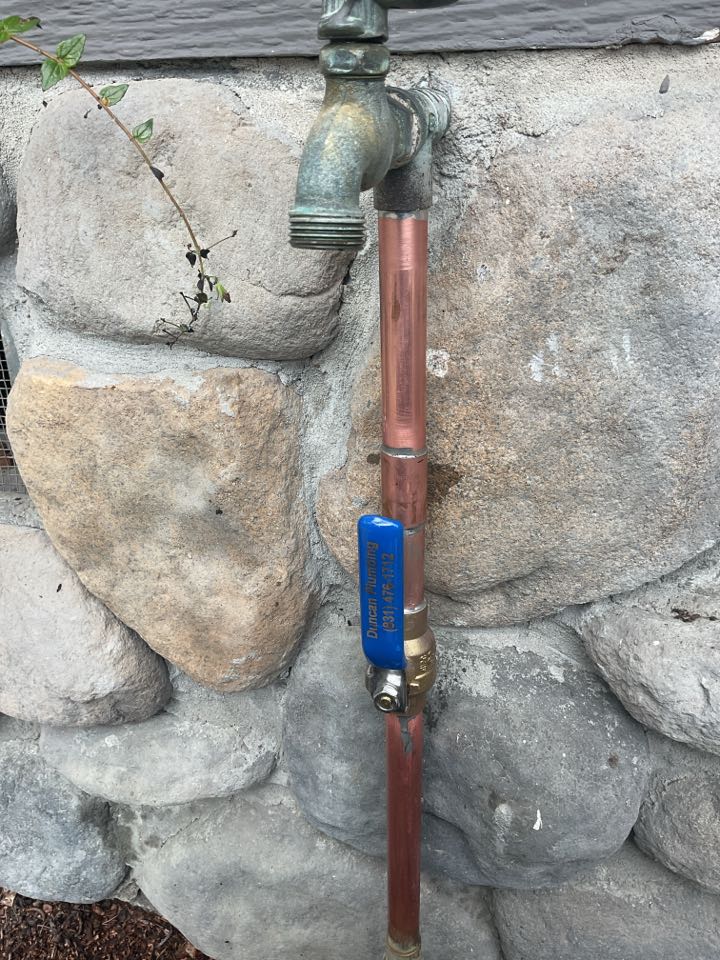 Shut off valve install 