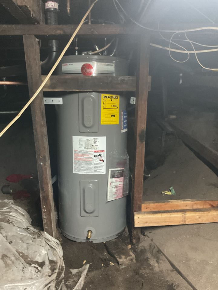 Electric water heater install 
