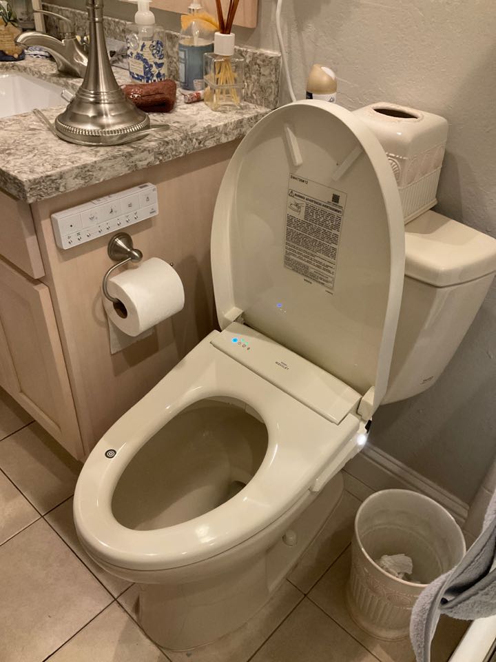Toilet seat replacement bidet 