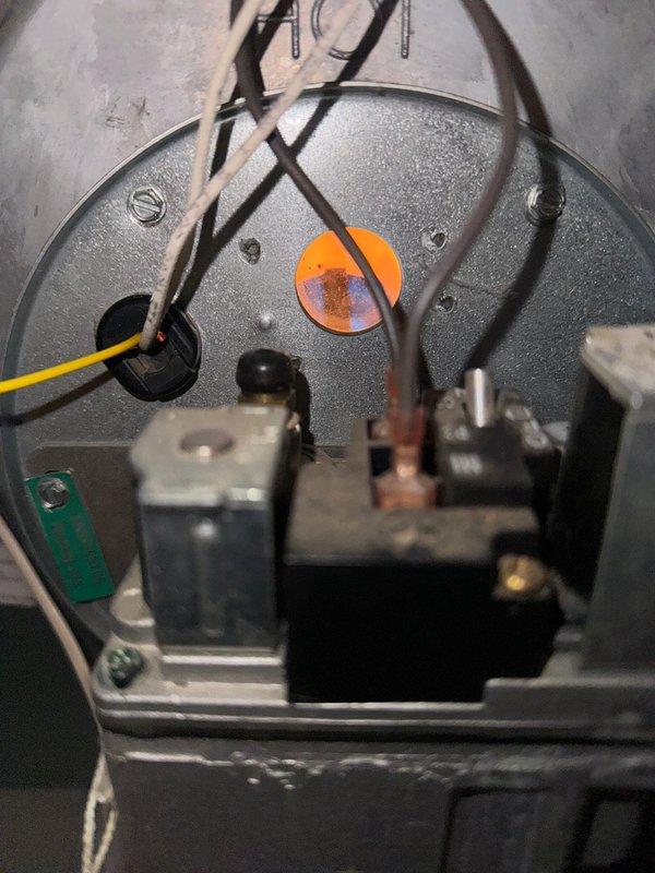 Responded to no heat call for older mobile home furnace displaying single flash code. Diagnosed failed hot surface igniter (HSI) as shown by visual inspection. Replaced defective HSI component, performed leak check, and verified proper system operation before completing service.
