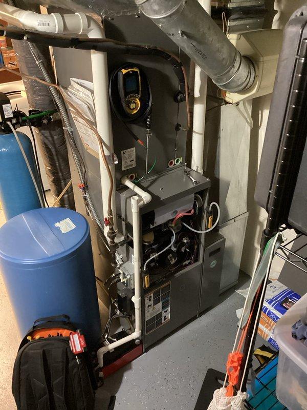 Performed scheduled preventative maintenance agreement service on client's furnace system. Completed thorough inspection of the furnace unit, including examination of internal components, wiring connections, and ductwork. Verified proper venting through exterior wall vent and confirmed system operation to manufacturer specifications.