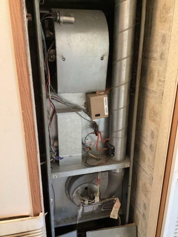 Responded to no heat service call for an aging furnace. Diagnosed issue as plugged evaporator coil causing limit switch activation, preventing normal heating operation. Performed thorough cleaning of evaporator coil, restoring proper airflow and resolving intermittent heating problem.