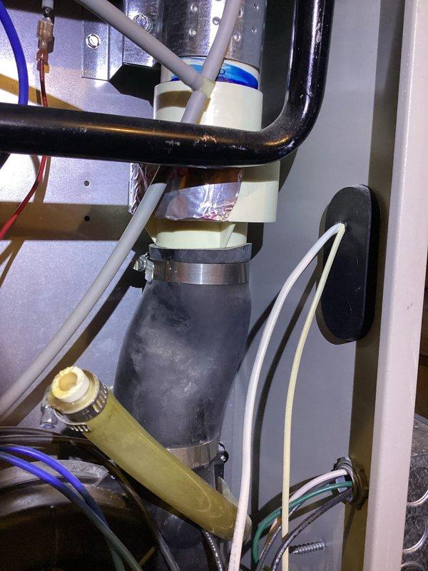 Responded to service call to install water trap for furnace. Upon arrival, discovered incorrect part had been supplied. Inspected existing HVAC system configuration, documented current installation with photos, and ordered correct water trap component. Follow-up appointment scheduled for final installation once correct part arrives.