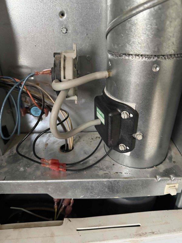 Responded to no heat call. Performed CO2 testing which showed safe levels. Diagnosed failed control board and booster motor. Installed new control board and booster motor, restoring normal heating function to the system.