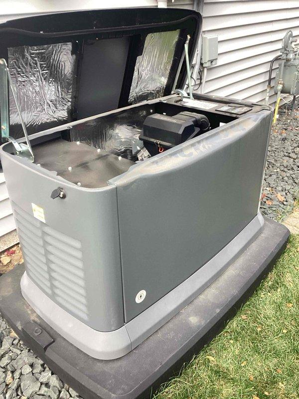 Responded to service call for non-functioning generator. Upon inspection, discovered the generator breaker had been shut off during maintenance. Restored power to the unit by turning the breaker back on, confirming proper operation after service.