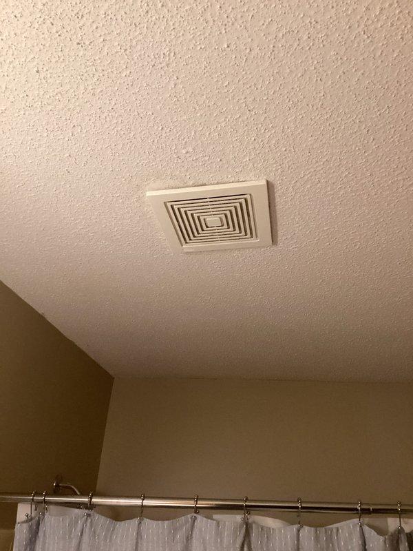 Responded to service call regarding non-functioning bathroom exhaust fan. Diagnostic testing confirmed the switch and power supply (120V) were operational. Determined the bath fan unit was defective and recommended replacement with a new fixture.