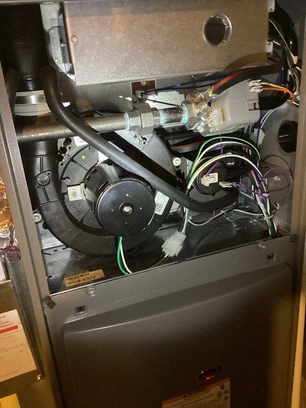 Performed warranty service to install a new collector box in HVAC system per sold repair agreement. Accessed internal components of the furnace, connected the new collector box to the existing PVC drainage pipes, and verified proper installation. All operations were tested after completion with satisfactory results.
