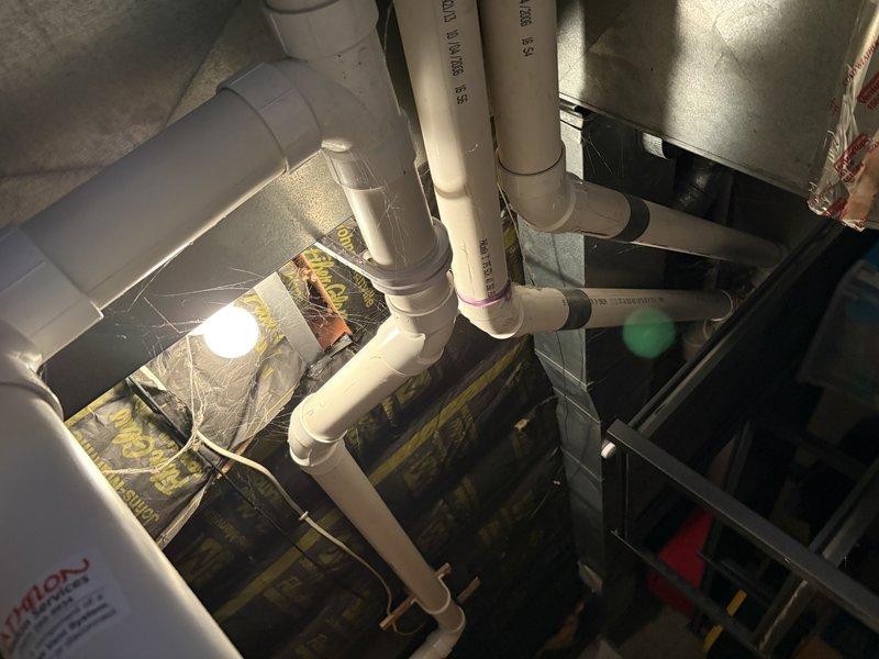 Performed diagnostic assessment on HVAC system where client reported temperature inconsistency between floors (81°F family room, 68°F upstairs). Inspection of furnace components and ductwork confirmed single-zone configuration with inadequate temperature balancing capabilities. Recommended installation of zoning system to allow independent temperature control for upstairs area.