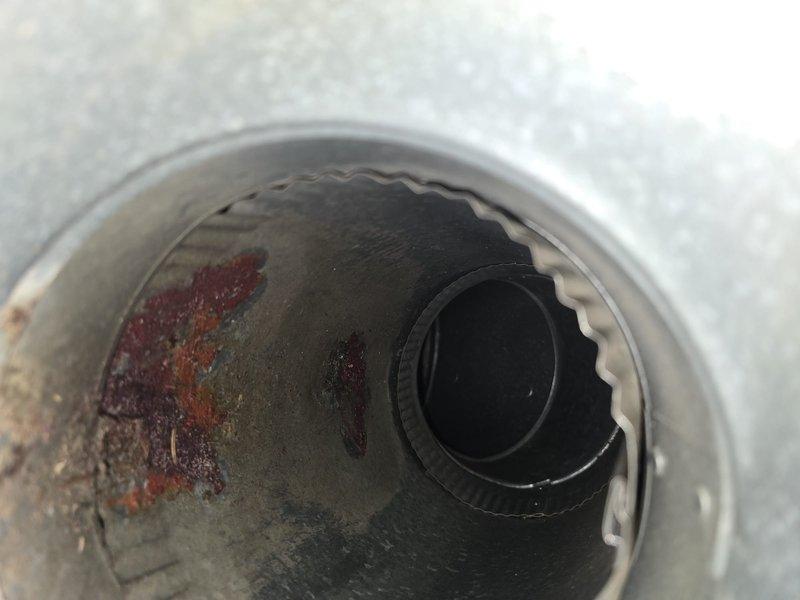 Performed comprehensive duct cleaning service after two prior rescheduled appointments, arriving at 8am as confirmed. System inspection revealed light dust accumulation and evidence of rust/corrosion forming on interior metal surfaces. Successfully cleaned all ducts and vents, removing accumulated debris to improve system airflow and efficiency.