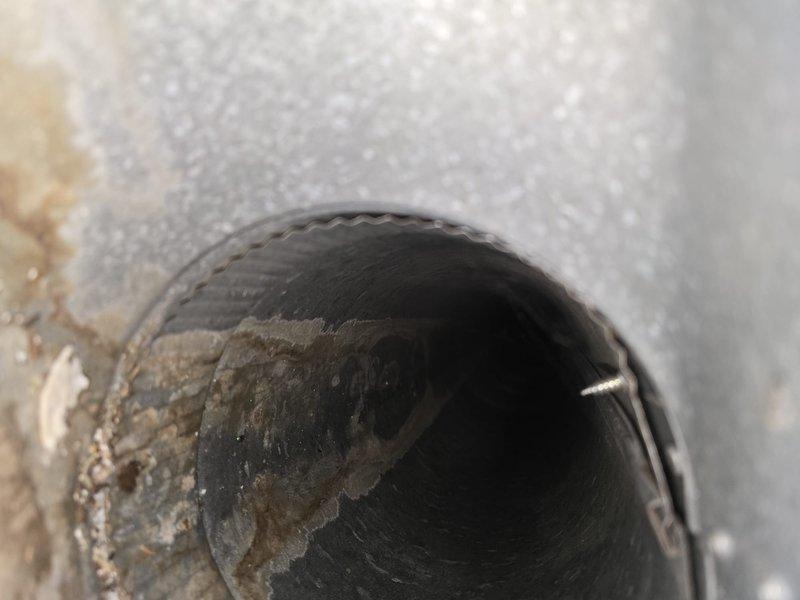 Performed comprehensive duct cleaning service after two prior rescheduled appointments, arriving at 8am as confirmed. System inspection revealed light dust accumulation and evidence of rust/corrosion forming on interior metal surfaces. Successfully cleaned all ducts and vents, removing accumulated debris to improve system airflow and efficiency.