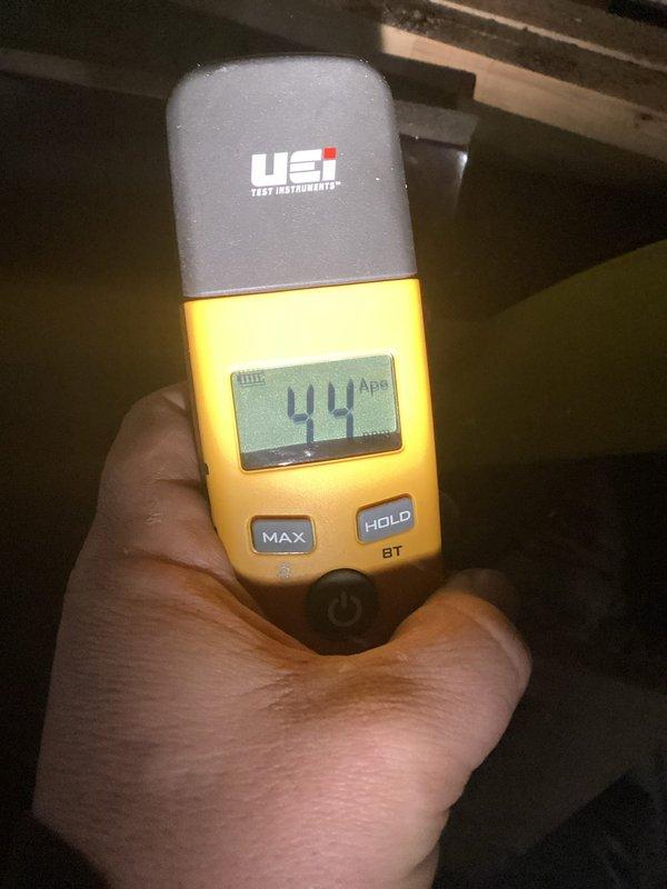 Responded to no-heat call for garage heater not lighting. Upon diagnostic testing with UEi test instrument, identified severely damaged heat exchanger on Reznor unit. Red-tagged system and shut down due to safety hazard. Customer informed of necessary replacement.
