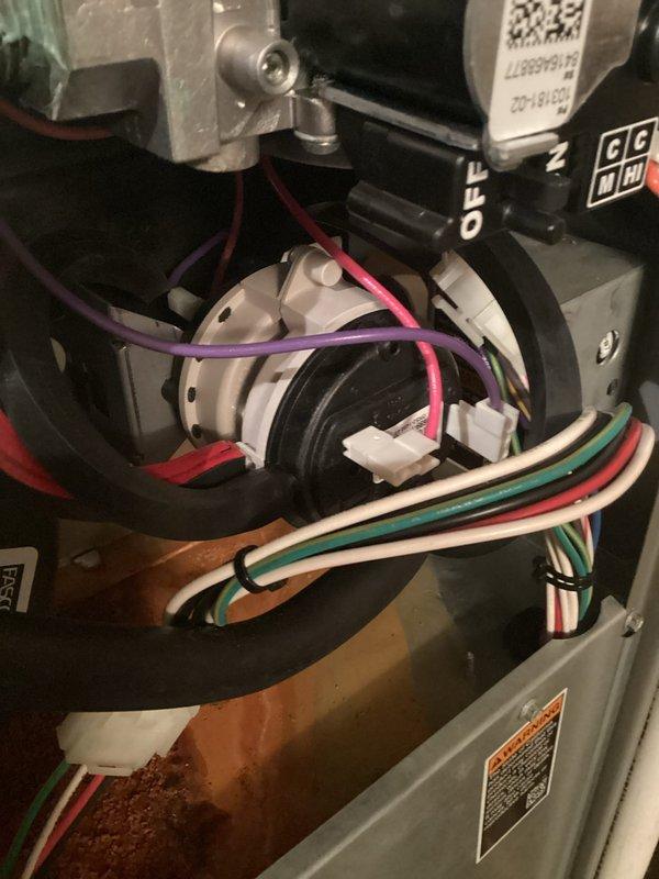 Diagnosed intermittent pressure switch failure in 10+ year old furnace causing system to maintain 68° despite 80° thermostat setting. Replaced faulty pressure switch, restoring proper heating functionality and system response to thermostat commands.
