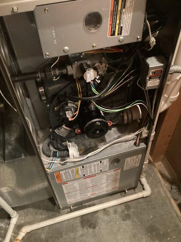 Arrived within scheduled 8-12 window and successfully installed new blower motor in customer's gas furnace per previously approved repair bid. Removed existing faulty motor and replaced with new unit, ensuring proper connections of all electrical components and testing system for optimal operation before completion.