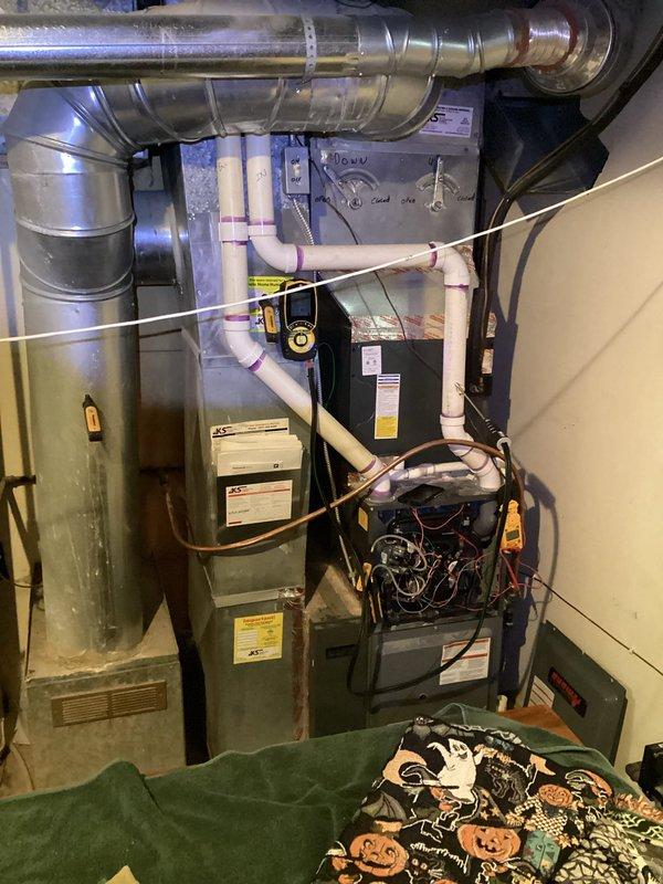 Completed scheduled preventative maintenance agreement service on residential furnace system. Performed comprehensive inspection of furnace unit including internal components, wiring, ductwork connections, and condensate drainage system. All systems functioning normally with no issues identified during the maintenance visit.