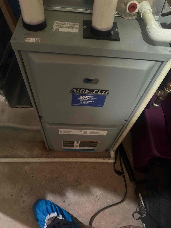 Responded to no-heat service call for Aire-Flo furnace. Diagnostic testing identified failed gas valve preventing proper ignition sequence. Removed defective component and installed new gas valve, restoring normal heating operation.