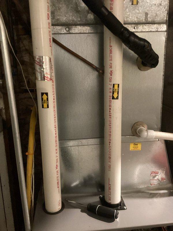 Performed scheduled maintenance tune-up on residential heating system. Inspection revealed rusty heat exchanger in furnace unit. Completed all required preventative maintenance procedures and adjustments to restore optimal operation.