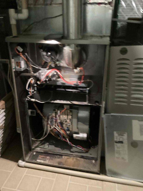 Performed scheduled maintenance agreement service on residential furnace. Conducted comprehensive tune-up of HVAC system with full inspection of internal components, blower assembly, and electrical connections. All systems functioning normally upon completion with no issues identified.