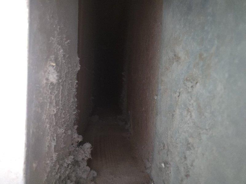 Performed comprehensive duct cleaning service to address significant dust and debris buildup observed throughout the HVAC system. Visual inspection revealed substantial accumulation of contaminants along duct walls and ventilation passages, with evidence of potential long-term neglect. Successfully cleaned all vents and ductwork, removing accumulated residue to restore proper system airflow and improve indoor air quality.