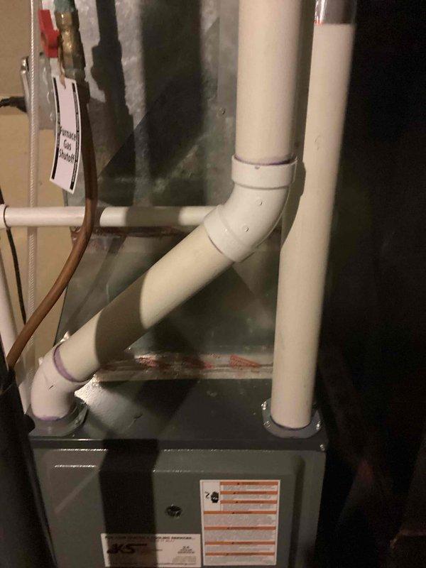 Performed scheduled preventative maintenance on residential HVAC system per service agreement. Conducted comprehensive tune-up of furnace unit with PVC venting and condensate drainage system. All components inspected and operating normally, no issues identified.