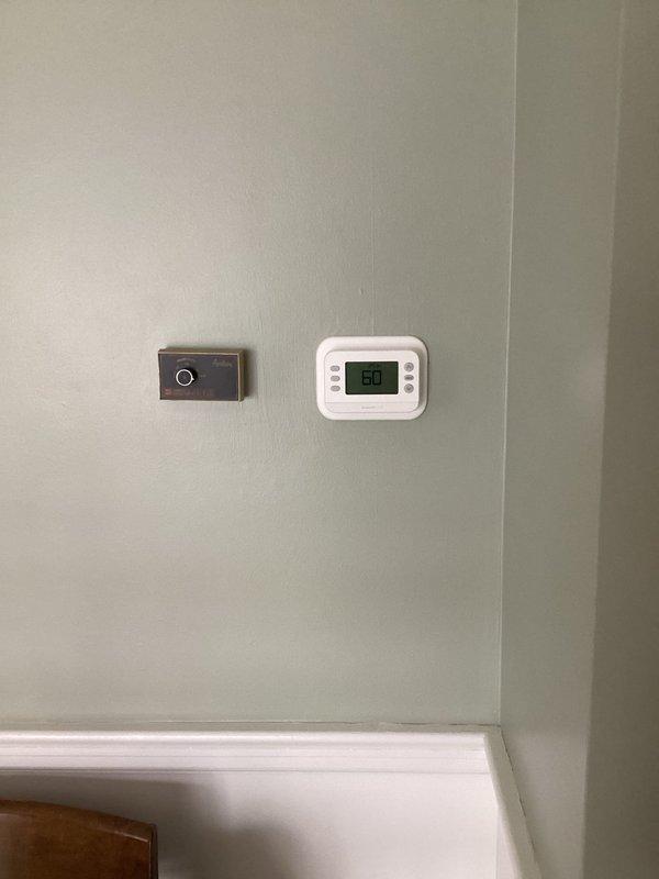 Responded to no heat complaint for aging HVAC system. Diagnostic testing revealed a failed thermostat indicated by constant red light blink error. Successfully replaced thermostat, restoring proper temperature control and system functionality.