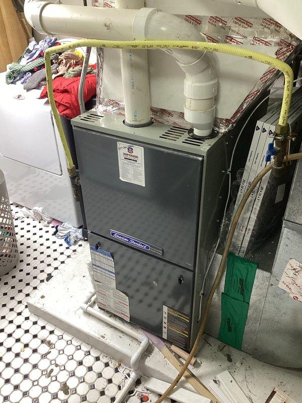 Responded to no heat complaint for aging HVAC system. Diagnostic testing revealed a failed thermostat indicated by constant red light blink error. Successfully replaced thermostat, restoring proper temperature control and system functionality.