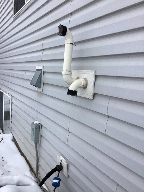 Responded to no heat call for 10+ year old furnace. Diagnosed intake/exhaust configuration issue after voltage testing with clamp meter. Determined incorrect venting setup causing operational failure and safety concerns. Recommended proper installation of PVC intake/exhaust system to restore safe operation.