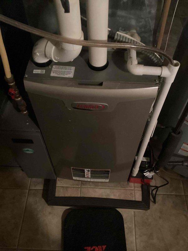 Performed scheduled preventative maintenance agreement service on Lennox furnace system. Conducted comprehensive tune-up with inspection of all components including PVC venting system and copper line connections. No issues identified; system operating within normal parameters.