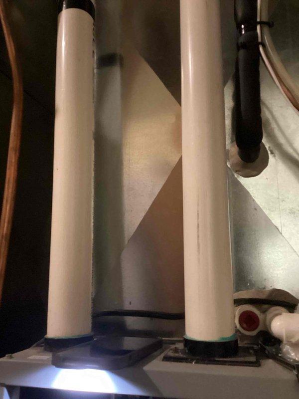 Performed scheduled preventive maintenance agreement service on customer's HVAC system. Conducted comprehensive tune-up of equipment, confirming all components are functioning within specifications. Inspected visible plumbing connections and water treatment system (dual vertical cylindrical filters) - all equipment operating properly with no issues identified.