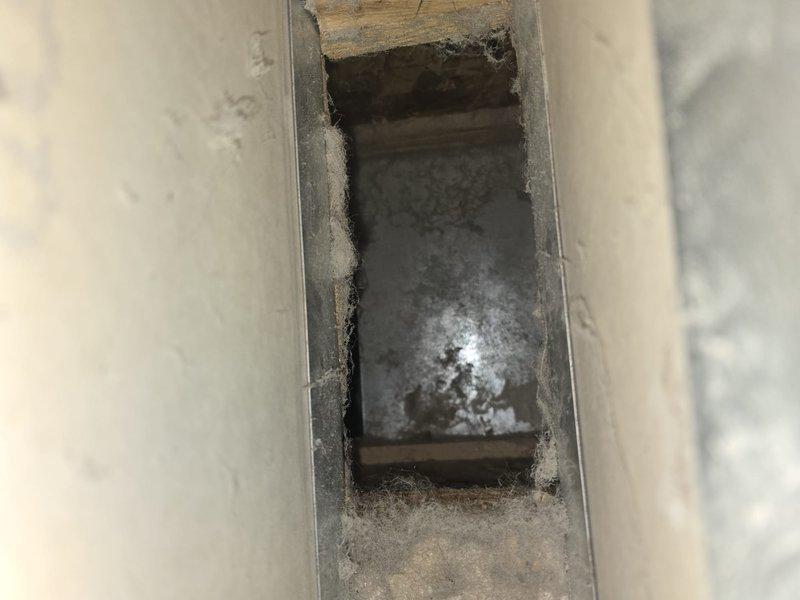 Performed scheduled duct cleaning service with arrival between 12-3 as confirmed. Accessed and thoroughly cleaned HVAC ductwork system, removing accumulated dust and minor debris deposits from throughout the network. Cleaned and serviced all accessible vents, focusing particular attention on areas with visible dust accumulation in narrow passages and vent openings.