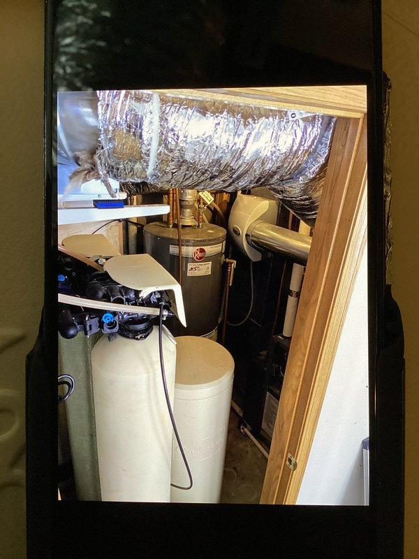 Performed scheduled preventative maintenance on residential gas furnace. Inspected exterior condenser unit (noted seasonal snow accumulation) and interior ductwork system. All components functioning properly at time of service.