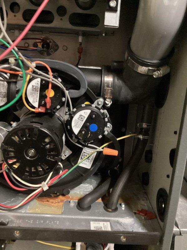 Responded to no heat complaint where system was failing to maintain set temperature. Diagnostic testing revealed intermittent operation with Error Code 7 lockout. Performed corrective maintenance including flame sensor cleaning and pressure switch bypass testing. Verified inducer motor operation by measuring water column pressure. System restored to proper operation.