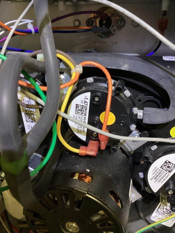 Responded to no heat complaint where system was failing to maintain set temperature. Diagnostic testing revealed intermittent operation with Error Code 7 lockout. Performed corrective maintenance including flame sensor cleaning and pressure switch bypass testing. Verified inducer motor operation by measuring water column pressure. System restored to proper operation.