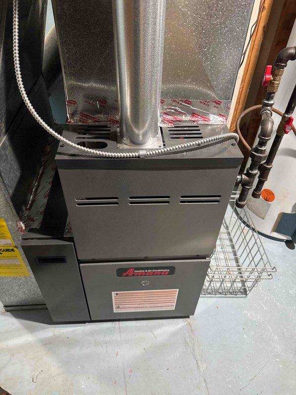 Diagnosed and repaired no heat condition on furnace. Found clogged pressure switch port causing switch to chatter which prevented proper ignition sequence. Resolved issue by thoroughly cleaning pressure switch ports, restoring normal furnace operation and heat production.