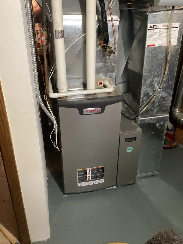 Responded to no-heat service call for Lennox furnace unit. Diagnostic testing revealed a failed pressure switch which was preventing system operation. Replaced faulty pressure switch, restoring proper furnace functionality and heat production.