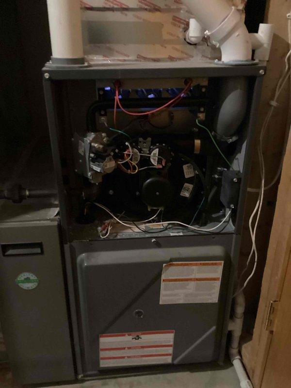 Arrived on site at 12:40 PM to perform scheduled maintenance tune-up on customer's furnace system. Inspected internal components including circuit board, electrical connections, and ventilation pathways. Completed full system tune-up with no issues identified; unit is operating within normal parameters.