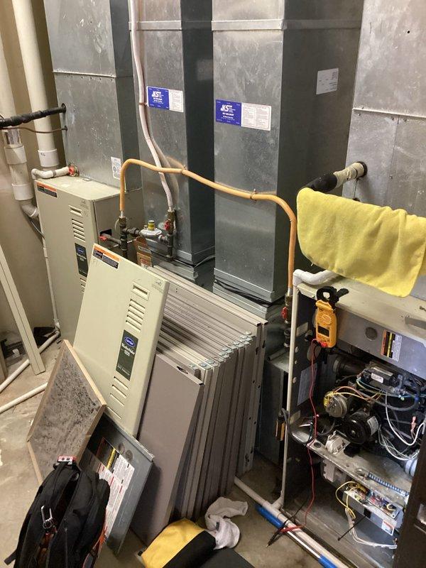 Responded to no heat call for furnace service. Diagnostic testing revealed a severely clogged filter and failed pressure switch causing system failure. Replaced defective pressure switch and removed dirty filter to restore proper operation of heating system.