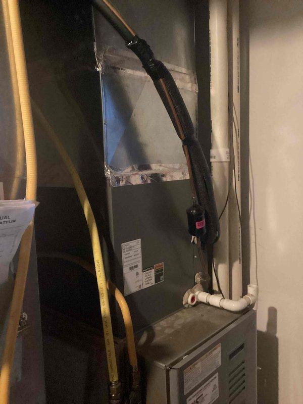 Responded to service call for noisy furnace operation. Diagnosed worn blower bearings causing metal scraping sound during operation. System currently has heat but requires repair. Provided customer with quote for bearing replacement.